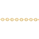 9ct Yellow Gold Link Chain Hollow 19cm Bracelet