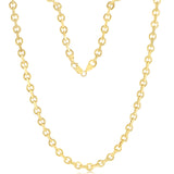 9ct Yellow Gold Link Hollow Chain 50cm Chain