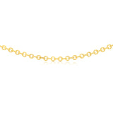 9ct Yellow Gold Link Hollow Chain 50cm Chain