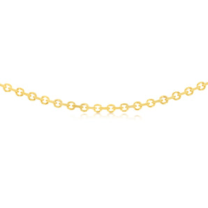 9ct Yellow Gold Link Hollow Chain 50cm Chain