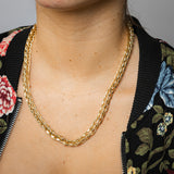 9ct Yellow Gold Diamond Cut Wheat Hollow 50cm Chain