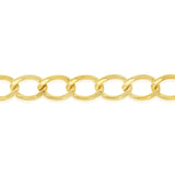 9ct Yellow Gold Diamond Cut Hollow 21cm Curb Bracelet