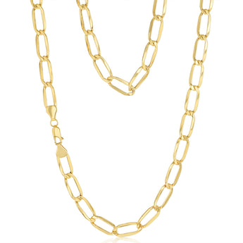 9ct Yellow Gold Hollow 55ccm Figaro Chain
