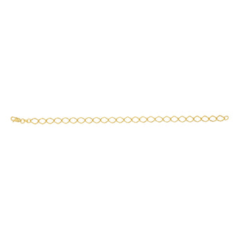 9ct Yellow Gold Hollow 19cm Curb Bracelet