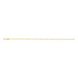 9ct Yellow Gold Sparkle Cable Hollow 19cm Bracelet