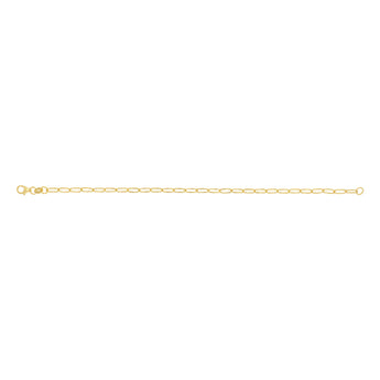 9ct Yellow Gold Sparkle Cable Hollow 19cm Bracelet