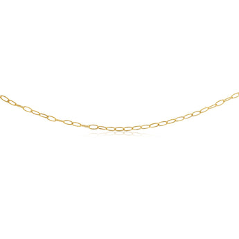 9ct Yellow Gold Sparkle Cable Hollow 45cm Chain