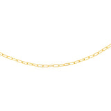 9ct Yellow Gold Paperclip Hollow 45cm Chain
