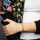 9ct Yellow Gold Hollow 19cm Curb Bracelet