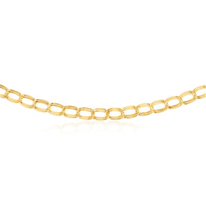 9ct Yellow Gold Hollow 45cm Curb Chain