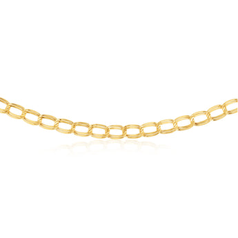 9ct Yellow Gold Hollow 45cm Curb Chain