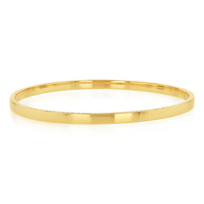 9ct Yellow Gold Fancy 65mm Hollow Bangle