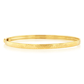 9ct Yellow Gold Solid 65mm Bangle