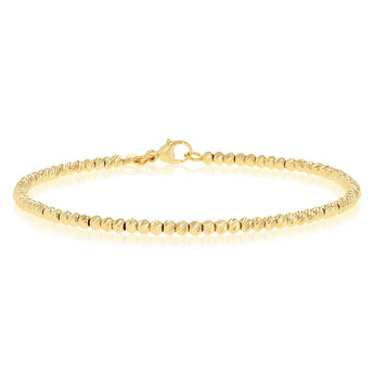 9ct Yellow Gold Fancy Beads Bracelet