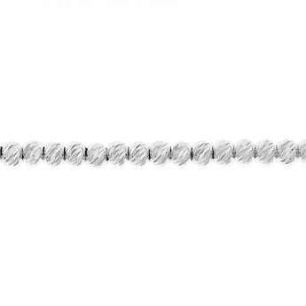 9ct White Gold Fancy Beads Bracelet