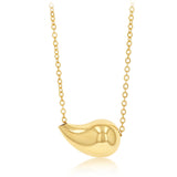 9ct Yellow Gold Polished Teardrop on Chain Necklace