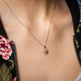 9ct Yellow Gold Textured Polished Heart Pendant