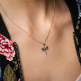 9ct Three Tone Dragonfly Pendant