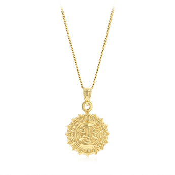 9ct Yellow Gold Sun Pendant
