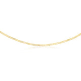 9ct Yellow Gold Curb Concave Lightweight 90 Gauge 50cm Chain