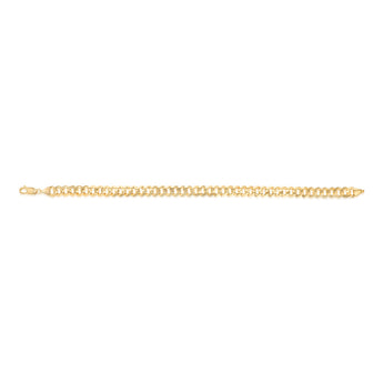 9ct Yellow Gold Curb Concave Lightweight 150 Gauge 21cm Bracelet