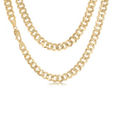 9ct Yellow Gold Curb Concave Lightweight 150 Gauge 55cm Chain