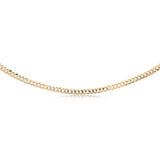 9ct Yellow Gold Curb Concave Lightweight 150 Gauge 55cm Chain