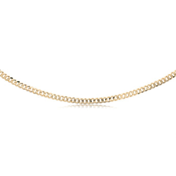 9ct Yellow Gold Curb Concave Lightweight 150 Gauge 55cm Chain