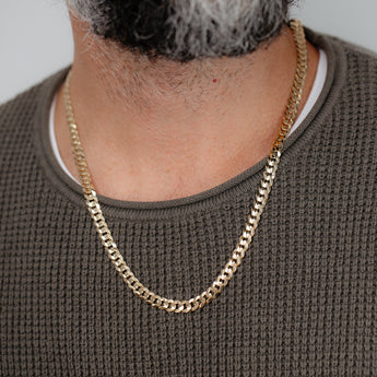 9ct Yellow Gold Curb Concave Lightweight 150 Gauge 60cm Chain