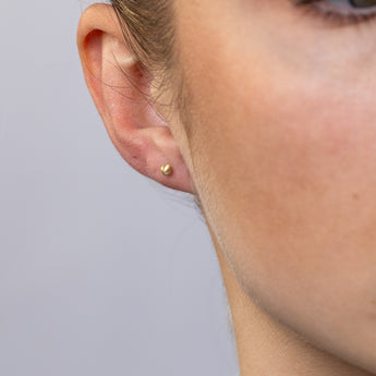 9ct Yellow Gold 3mm Polished Ball Stud Earrings