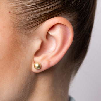 9ct Yellow Gold 7mm Polished Ball Stud Earrings