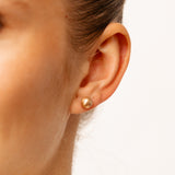 9ct Rose Gold 7mm Polished Ball Stud Earrings