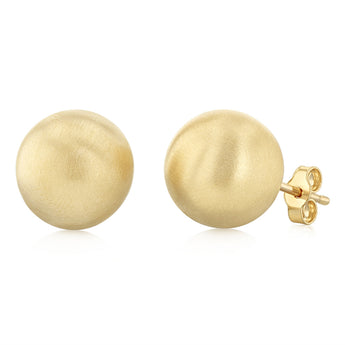 9ct Yellow Gold 10mm Polished Ball Stud Earrings