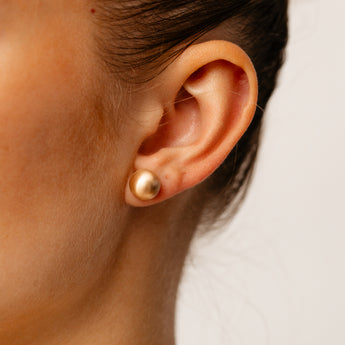 9ct Rose Gold 10mm Polished Ball Stud Earrings