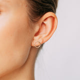 9ct Yellow Gold Twisted 8mm Sleeper Earrings