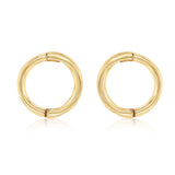 9ct Yellow Gold Plain 6mm Sleeper Earrings