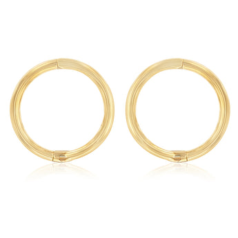 9ct Yellow Gold Plain 8mm Sleeper Earrings