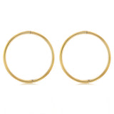 9ct Yellow Gold Plain 16mm Sleeper Earrings