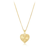 9ct Yellow Gold Fancy Dicut Heart Pendant