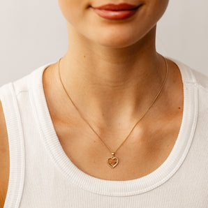 9ct Yellow Gold Tree of Life Heart-Shaped Pendant