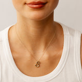 9ct Yellow Gold Initial 'S' Puffed Pendant on 43cm Chain