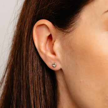 Circle Stud Earrings in 9ct Yellow Gold