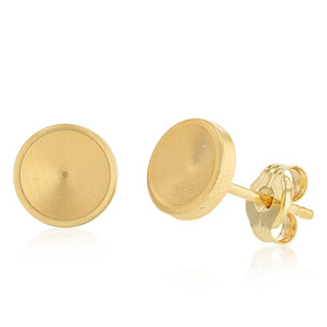 Circle Stud Earrings in 9ct Yellow Gold