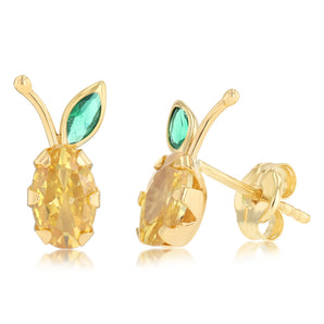 Lemon Stud Earrings in 9ct Yellow Gold