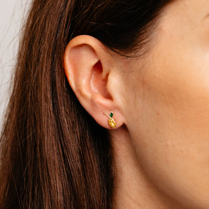 Lemon Stud Earrings in 9ct Yellow Gold