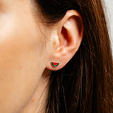 Watermelon Stud Earrings in 9ct Yellow Gold