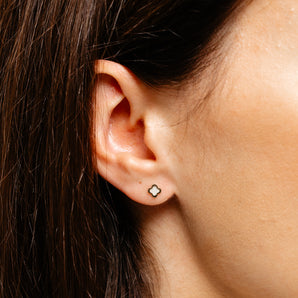 Clover Stud Earrings in 9ct Yellow Gold
