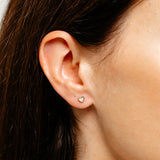Heart Stud Earrings in 9ct Yellow Gold