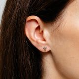 Cross Stud Earrings in 9ct Yellow Gold
