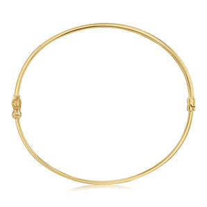 Plain Hinge Bangle in 9ct Yellow Gold